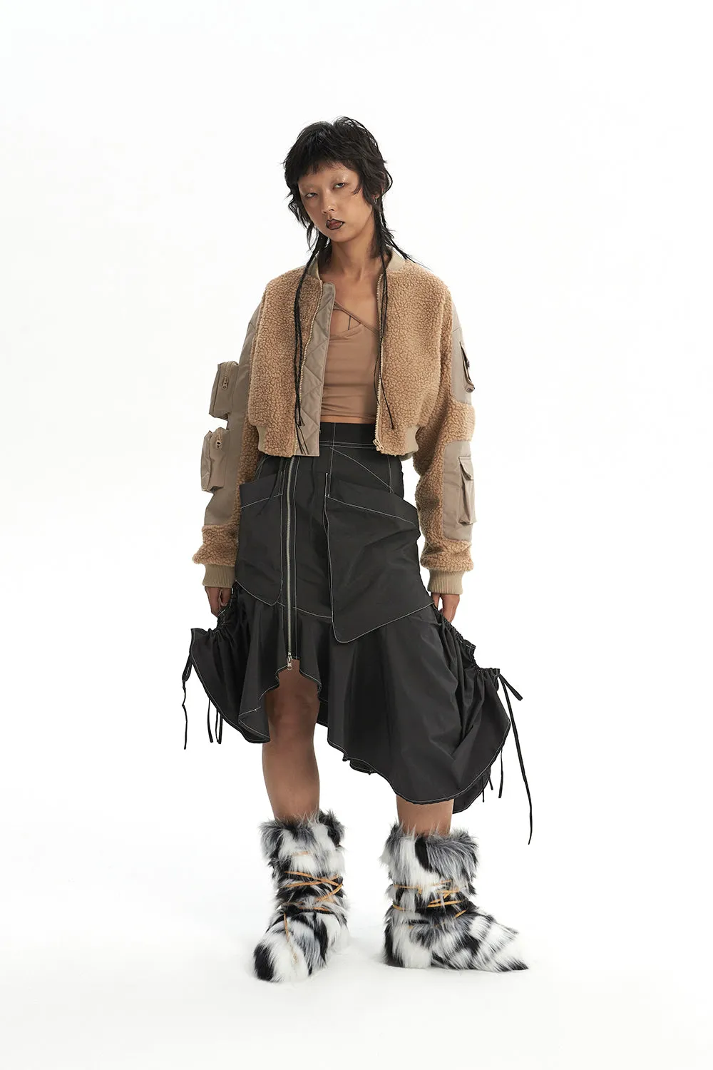 CURFEW REBEL drawstring skirt