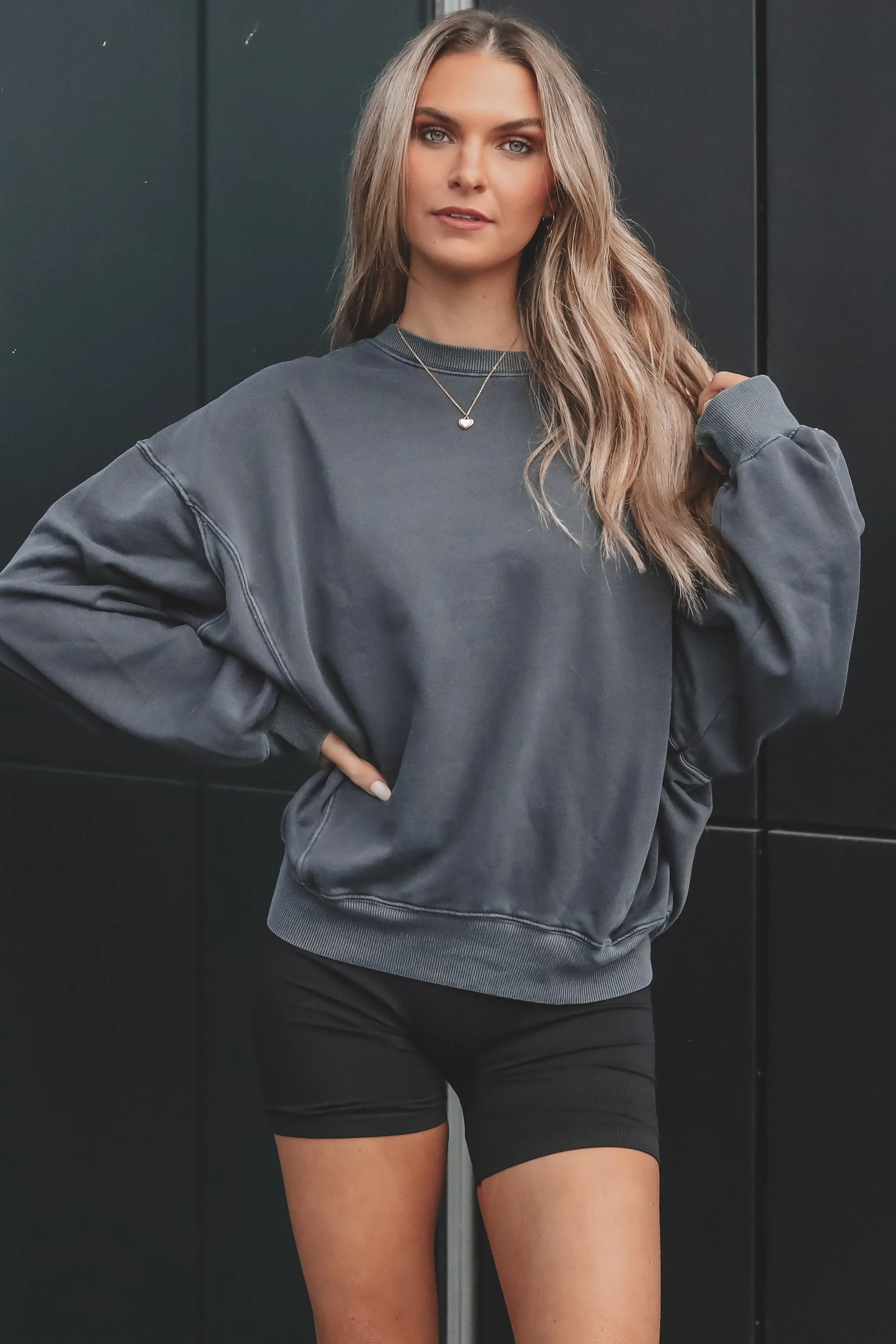 DEAL Cool Girl Chill Charcoal Pullover