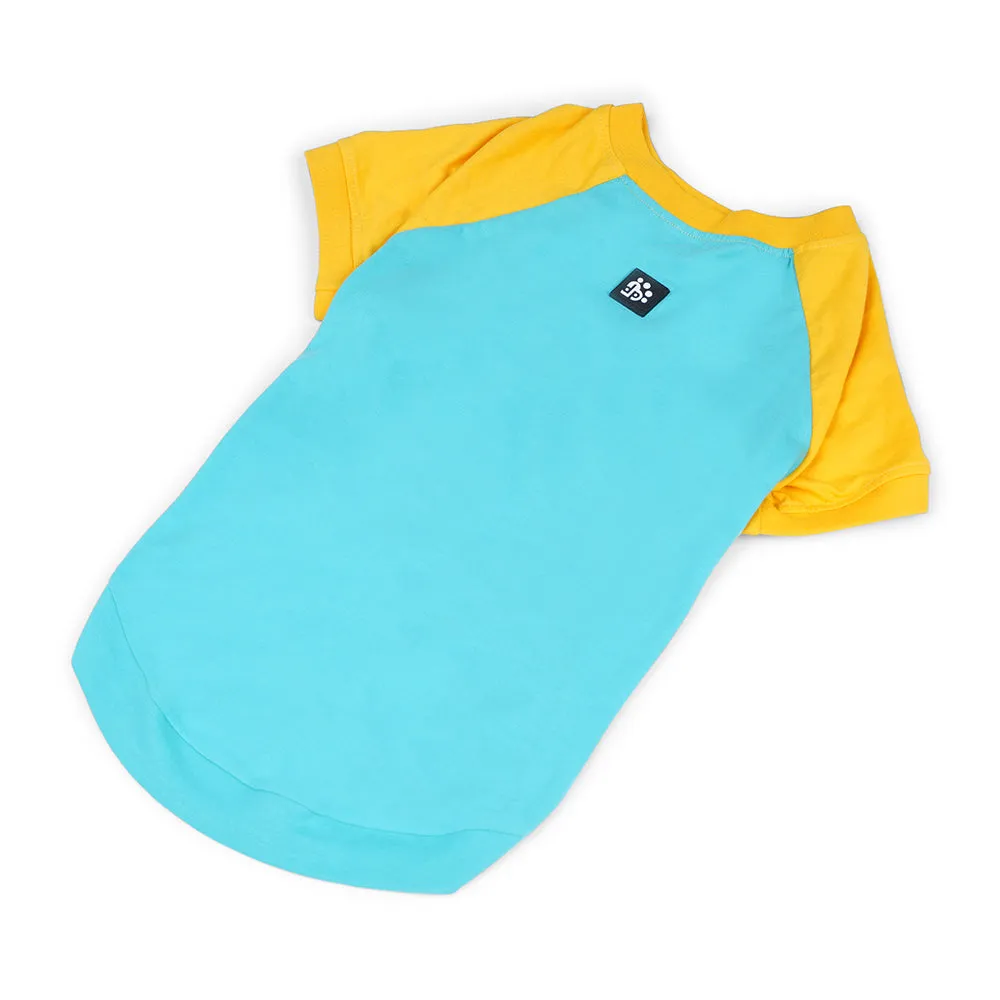 Dear Pet Sea Green & Yellow Dog T-Shirt