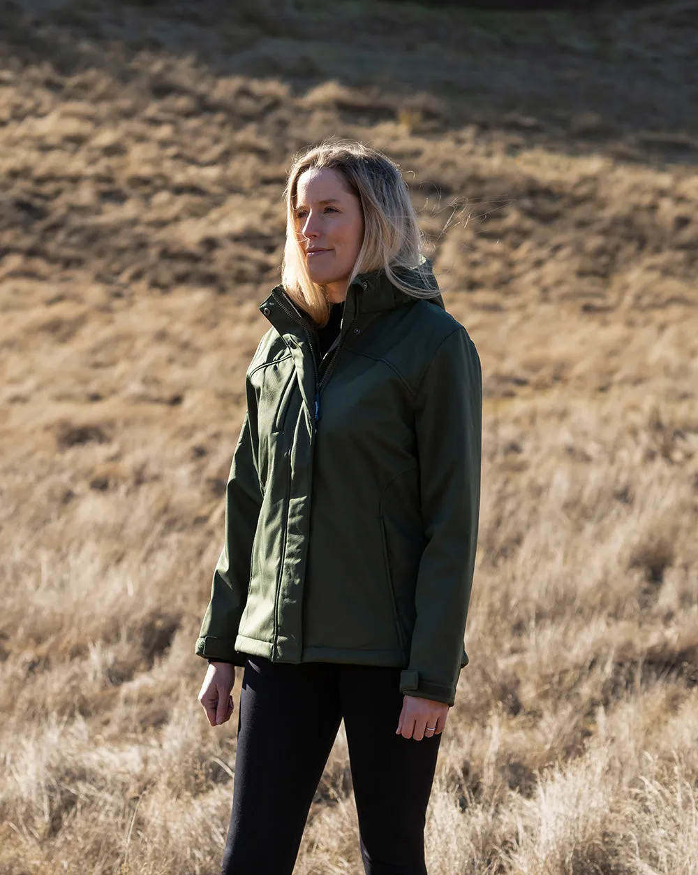 Ellis Softshell Coat in Beetle