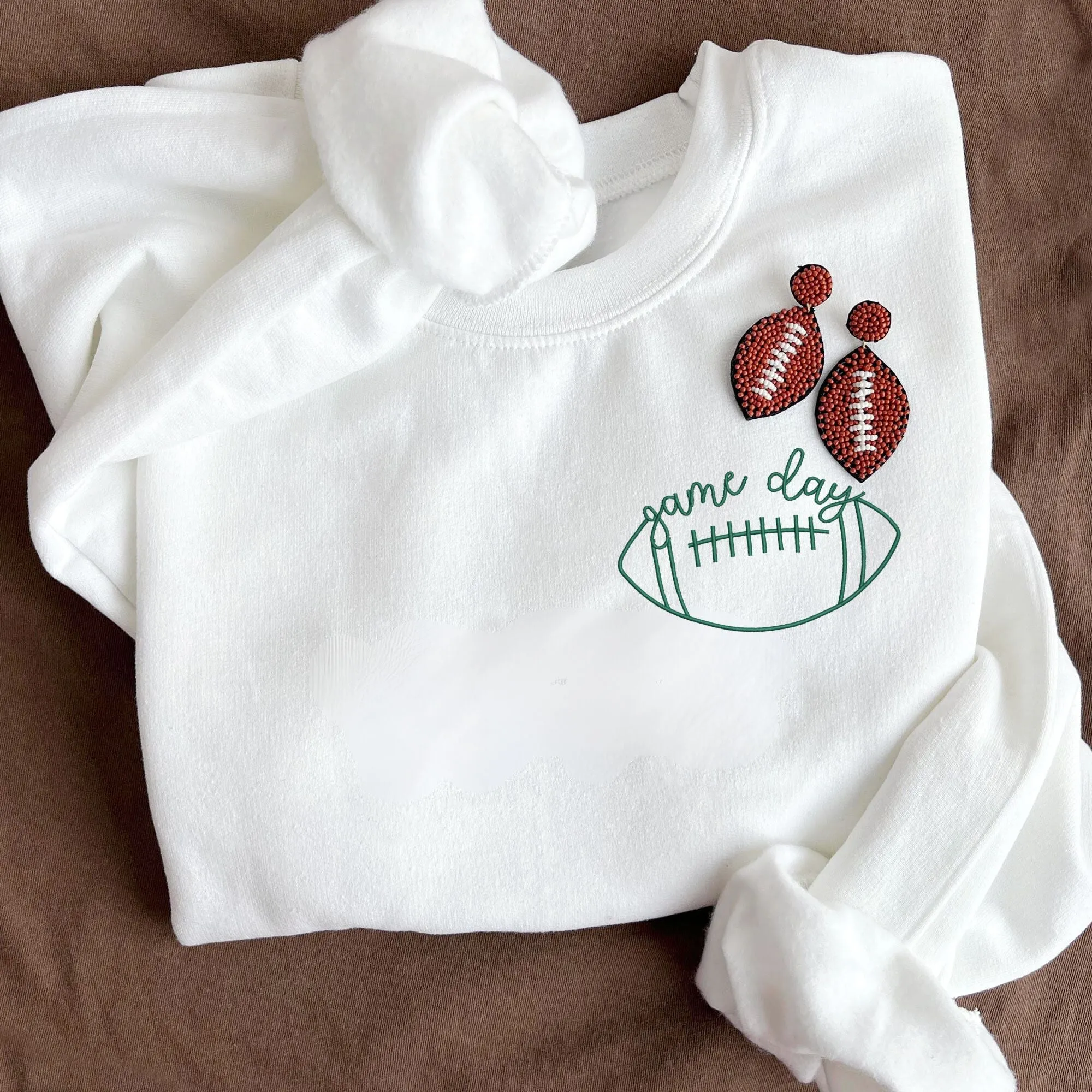 Embroidered Game Day Crewneck Sweatshirt