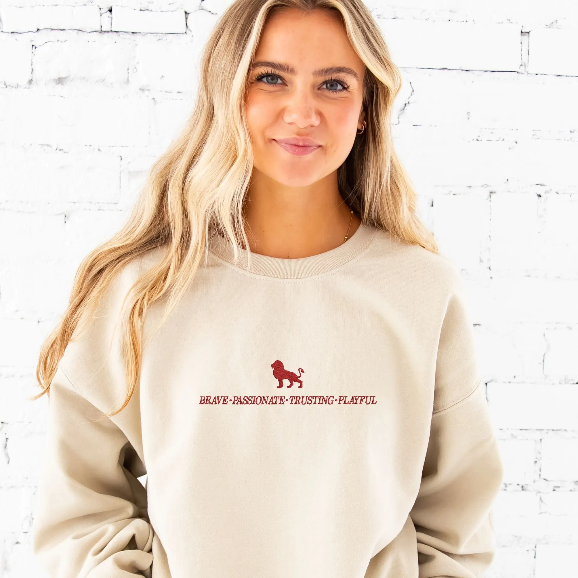 Embroidered Gryffindor Crewneck Sweatshirt | Wizard School