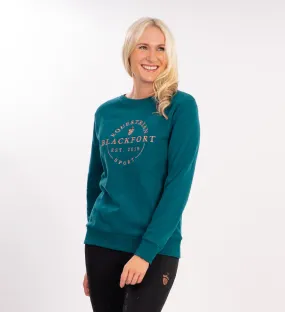 Emerald Green & Rose Gold - Round Neck Sweatshirt