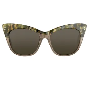 Erdem Ladies Sunglasses Cat Eye Marble and Grey EDM22C3SUN