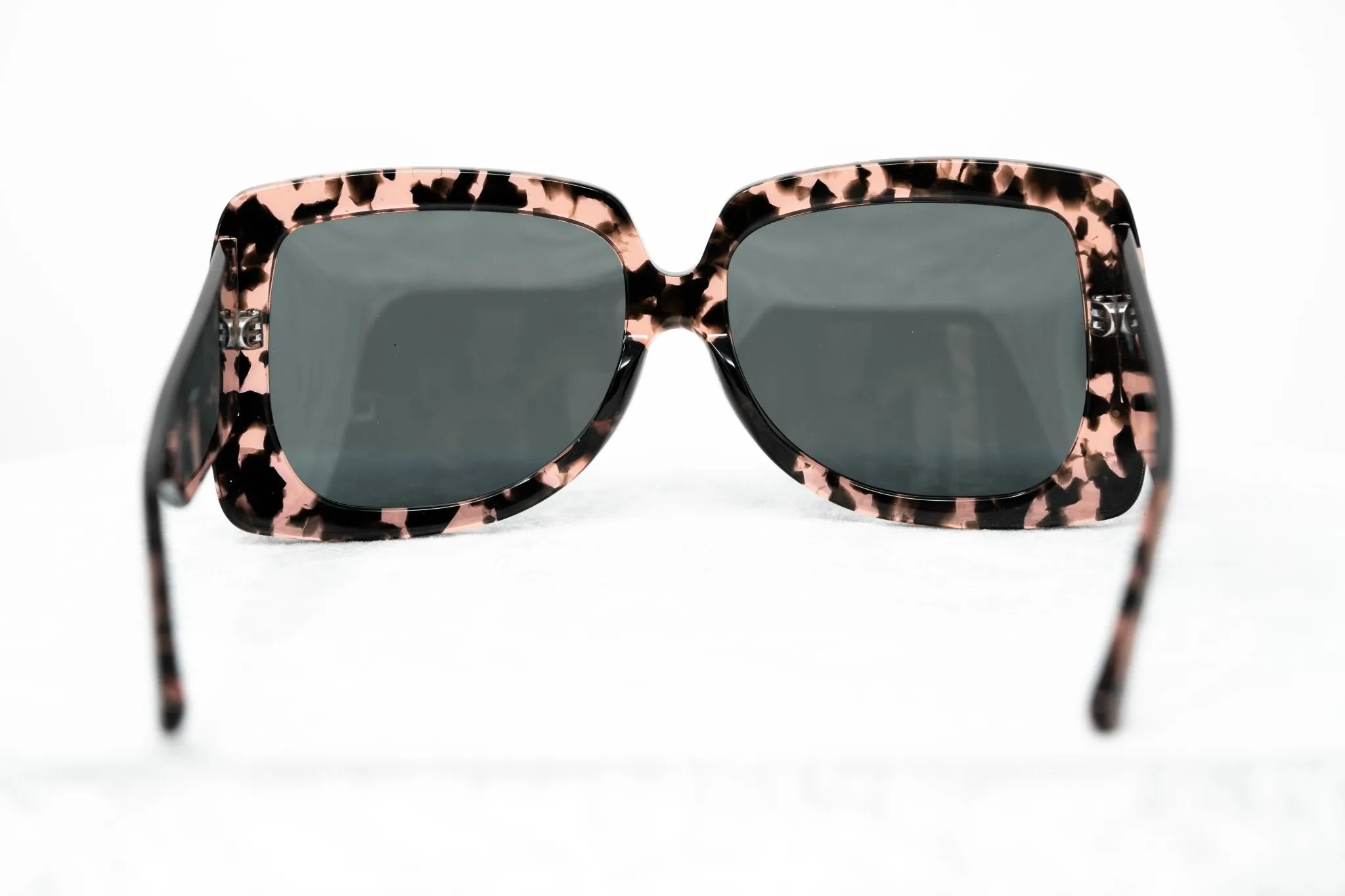 Erdem Sunglasses Oversized Pink Tortoise Shell and Grey