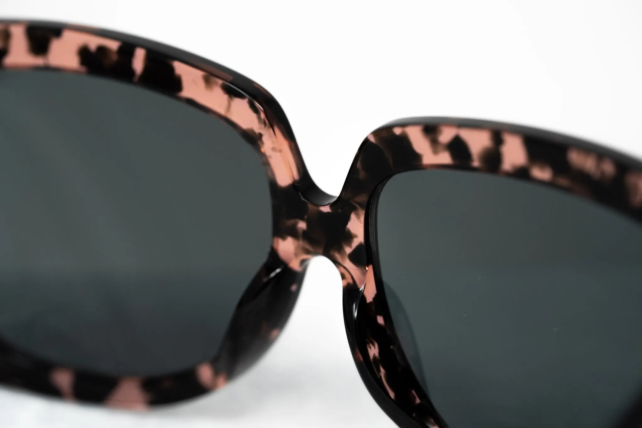 Erdem Sunglasses Oversized Pink Tortoise Shell and Grey