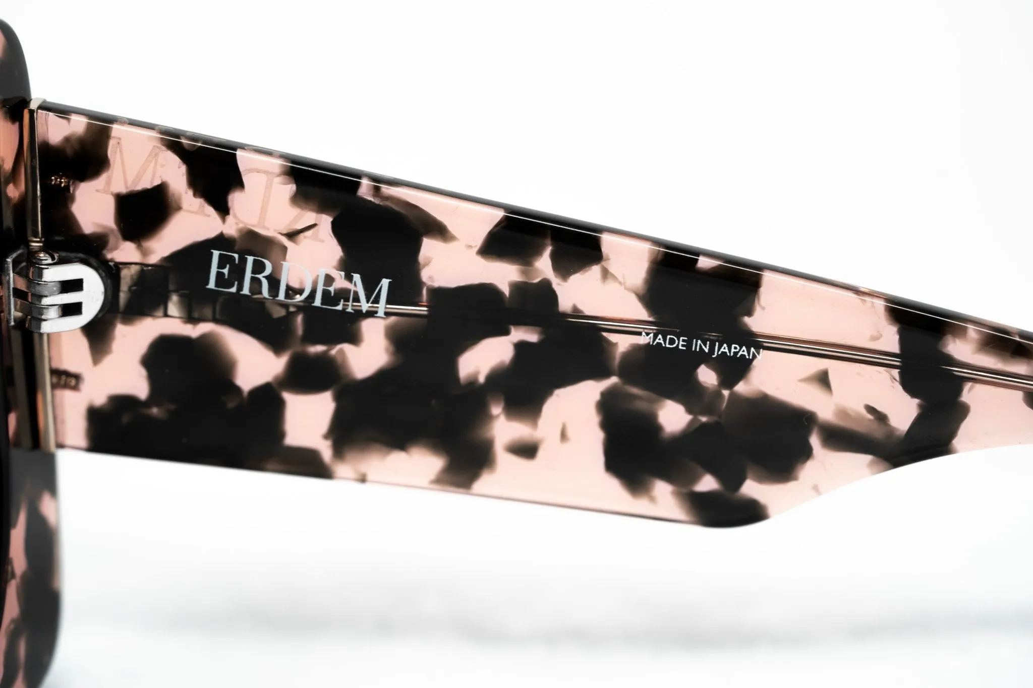 Erdem Sunglasses Oversized Pink Tortoise Shell and Grey