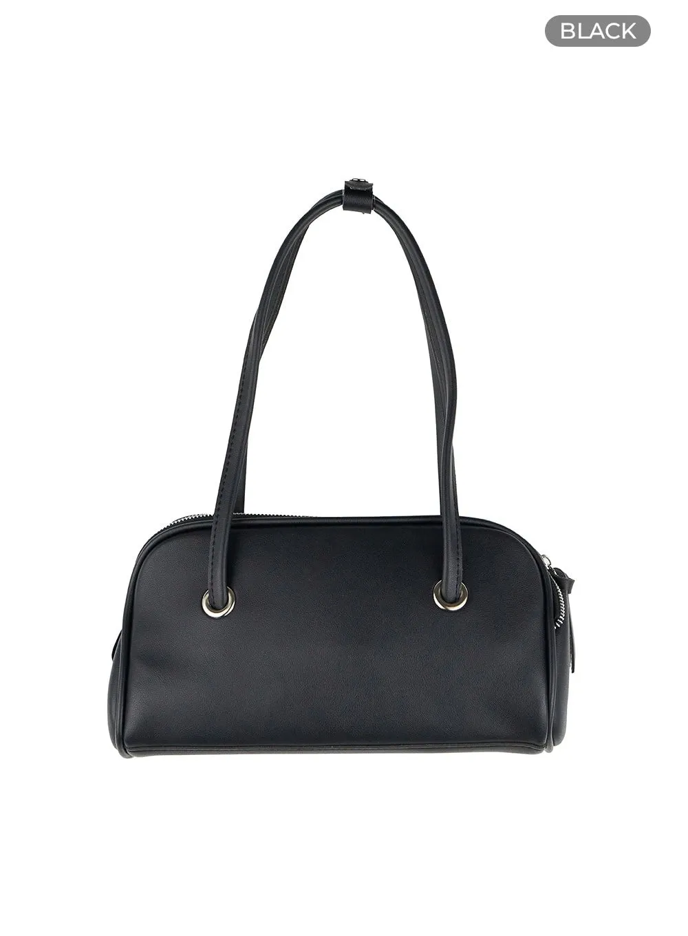 Faux Leather Solid Shoulder Bag OL417