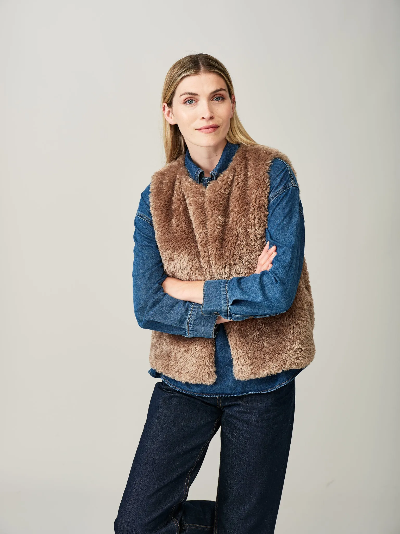 Faux Sheepskin Gilet