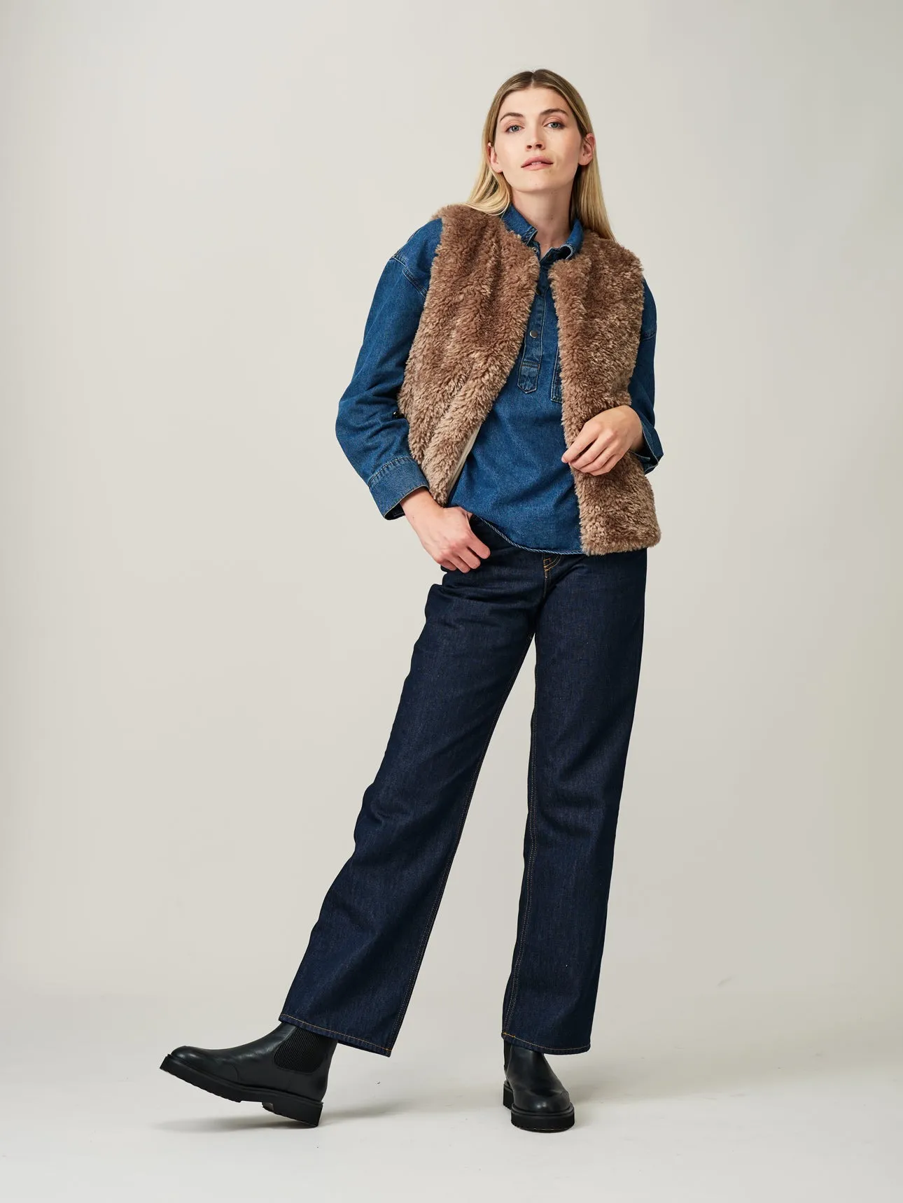 Faux Sheepskin Gilet