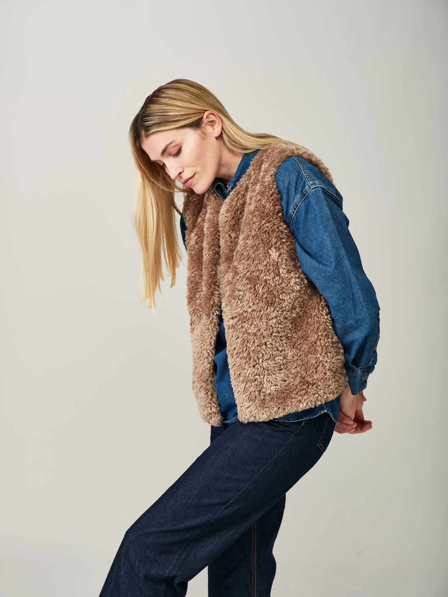 Faux Sheepskin Gilet