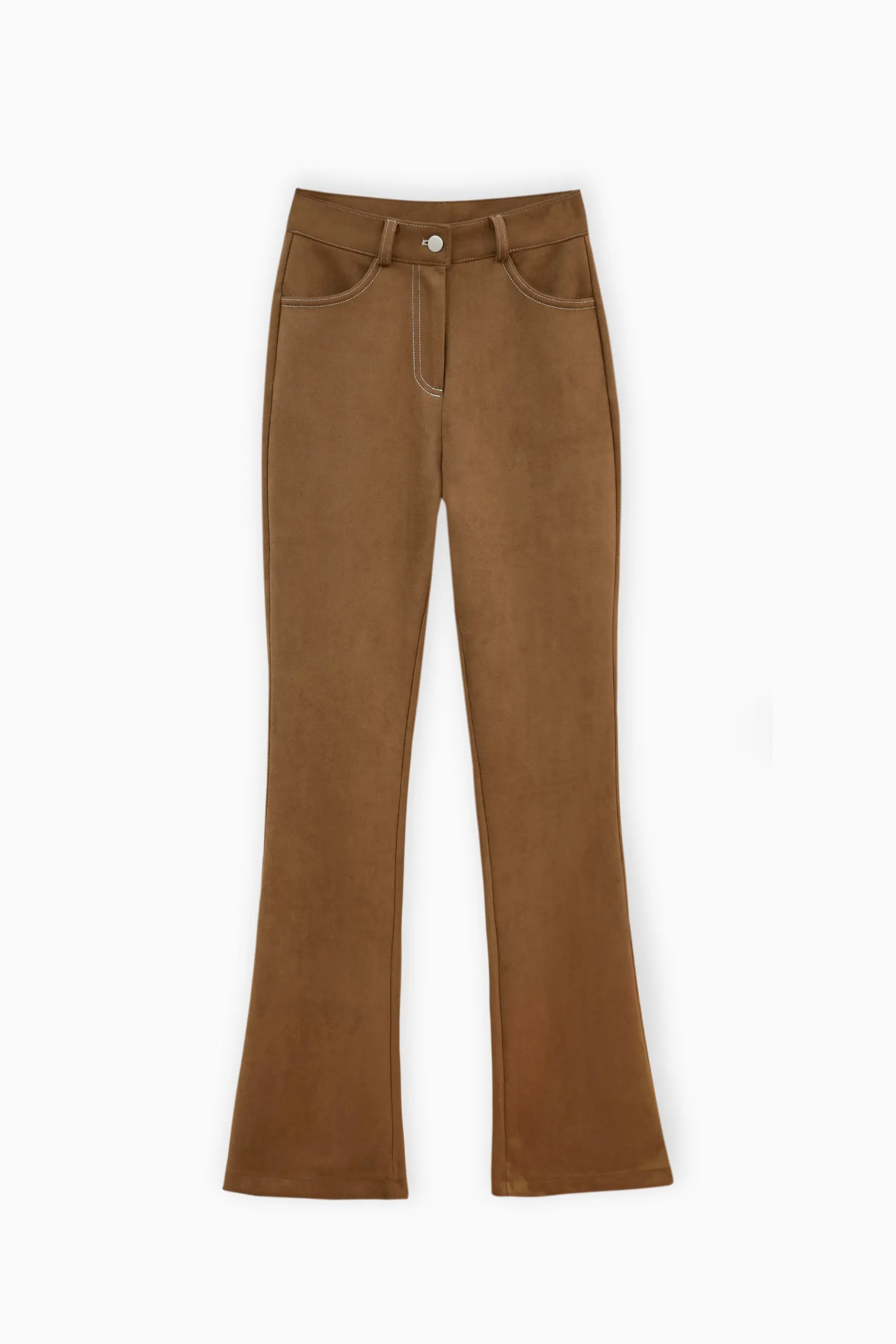 Faux Suede Bootcut Pants