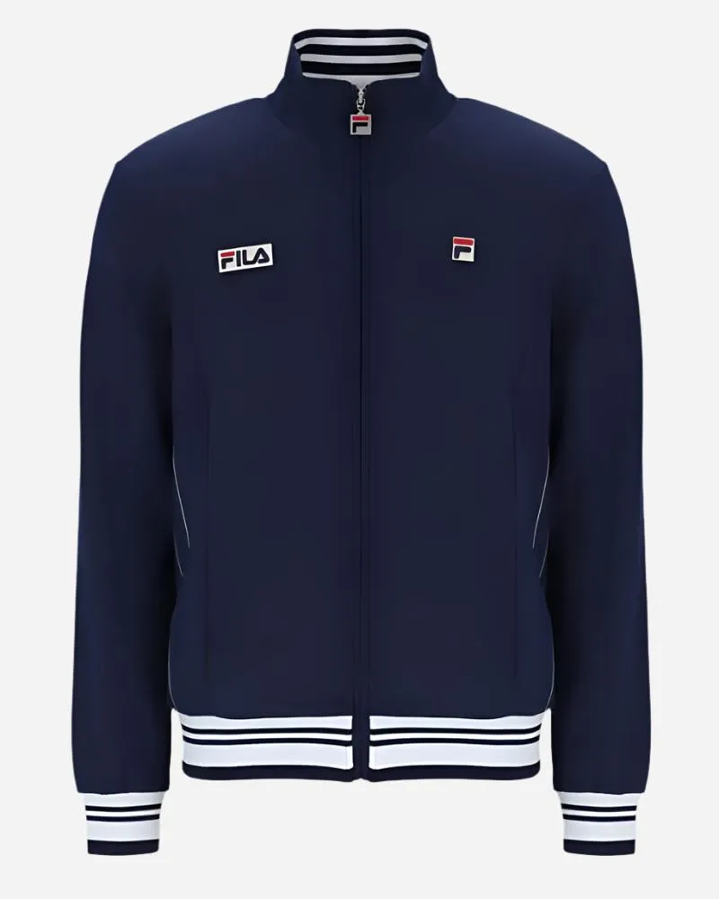 Fila RUPERT Ribbed Funnel Neck Bomber Jacket Navy/Gardenia