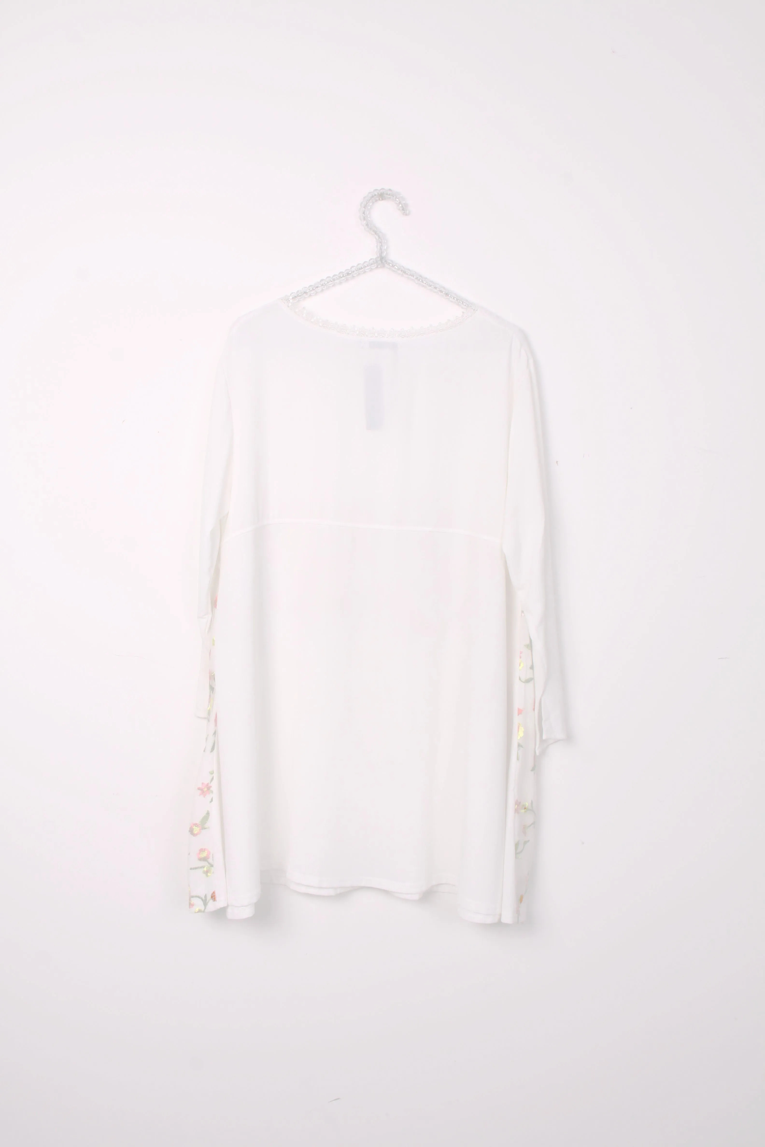 Floral Embroidered front panel Floaty Top