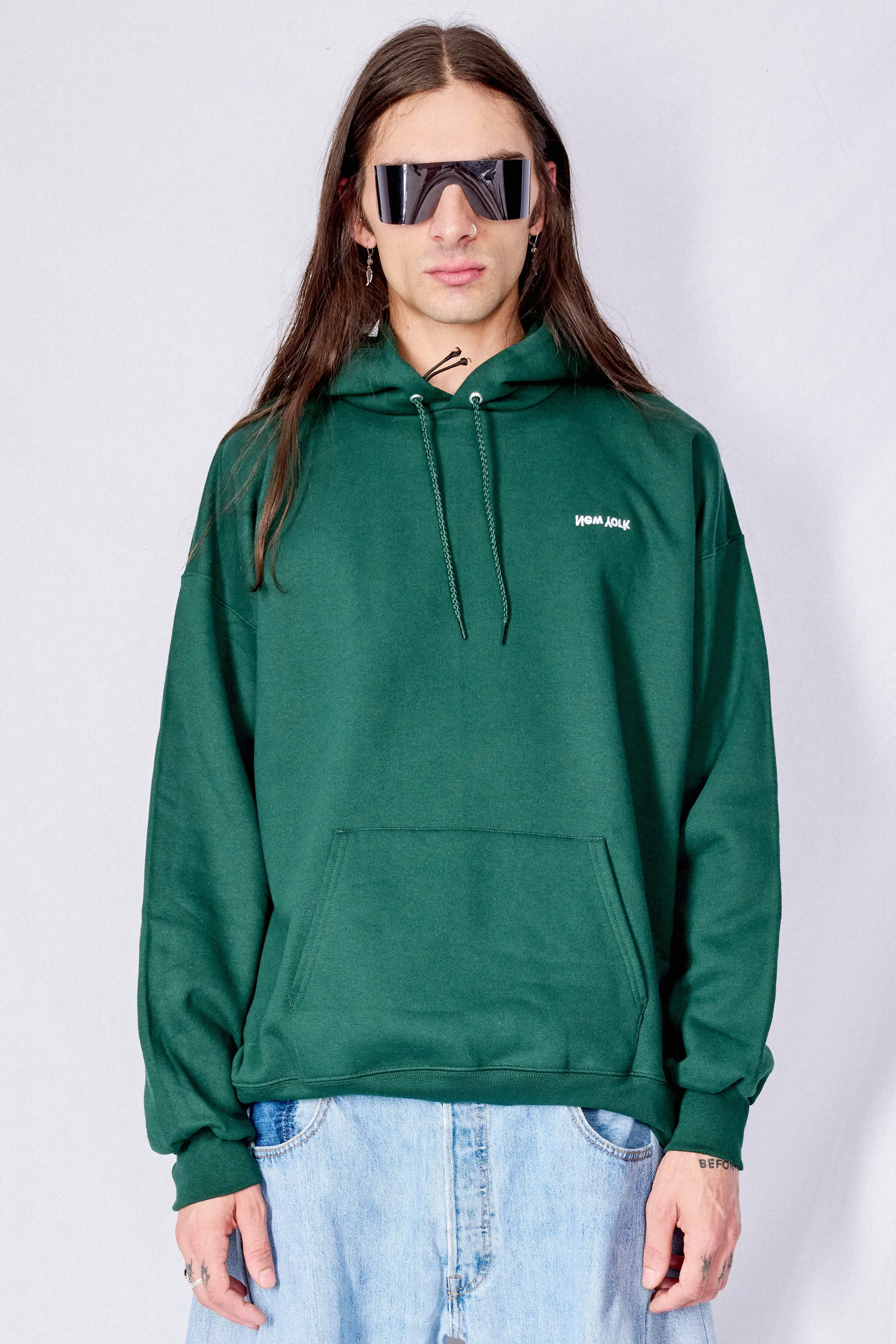 Forest Green Embroidered New York Chest Logo Hoodie 2