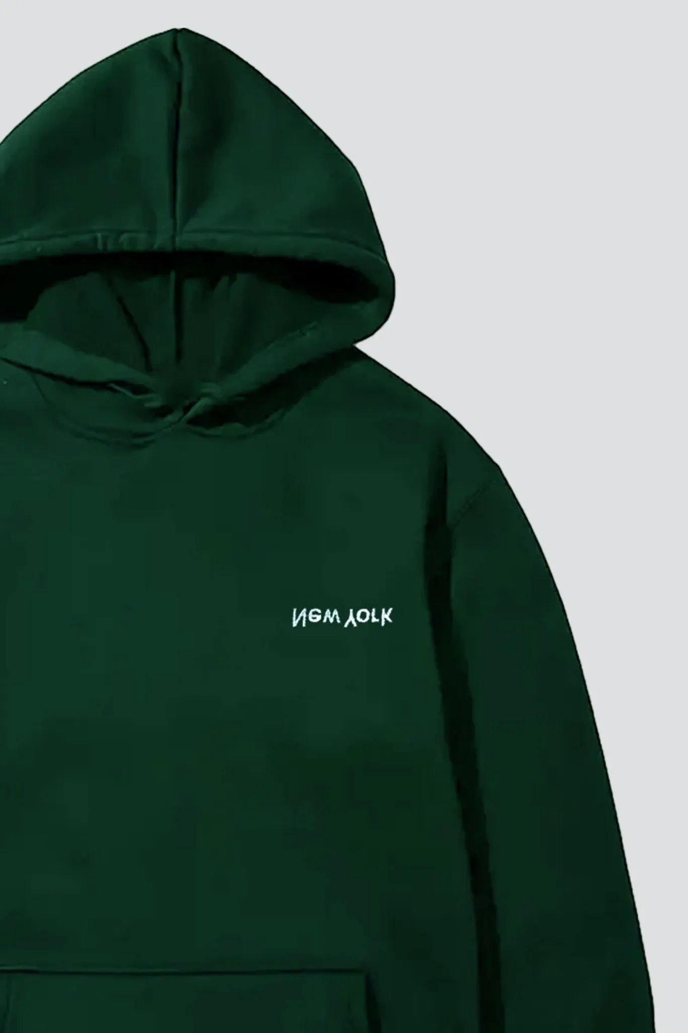 Forest Green Embroidered New York Chest Logo Hoodie 2