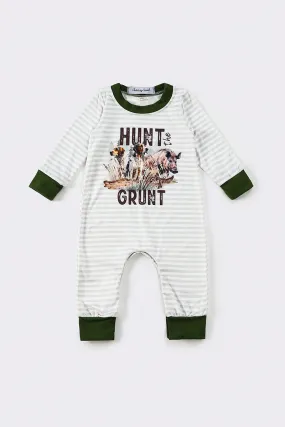 Forest hunting boy romper