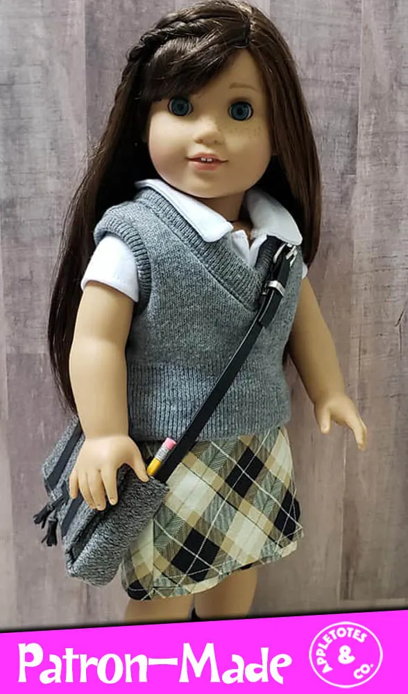 Free Sweater Vest Sewing Pattern for 18 Inch Dolls