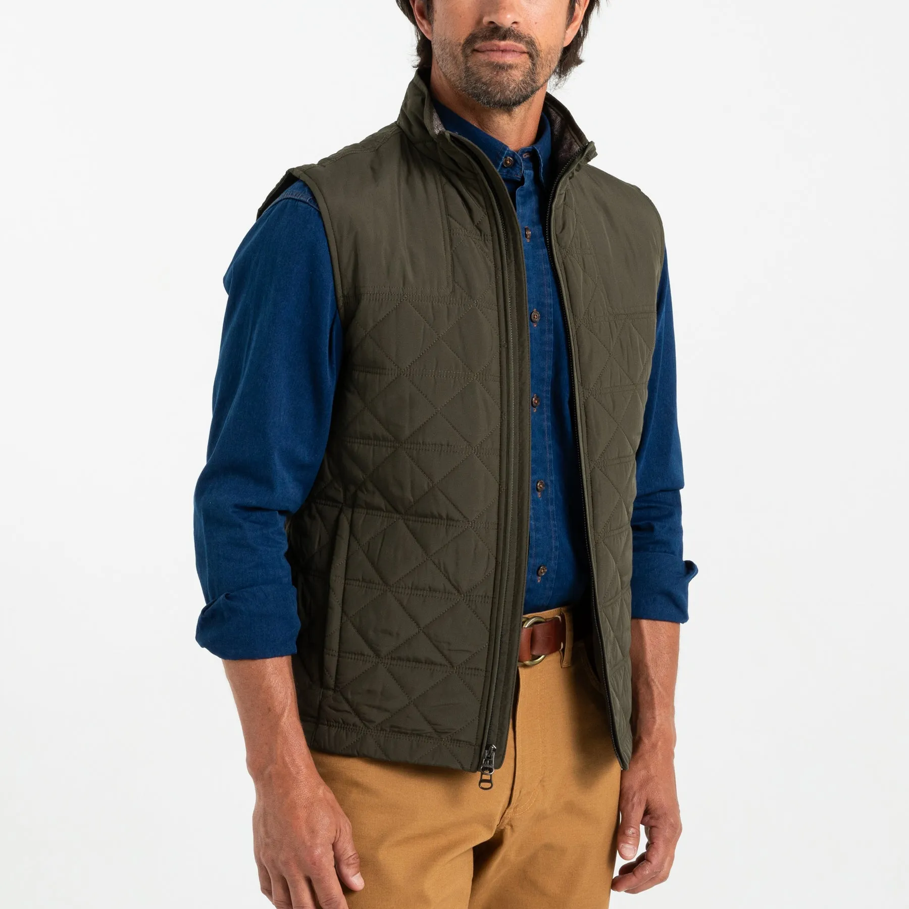 Fremont Performance Quilted Vest - Dark Forest Green