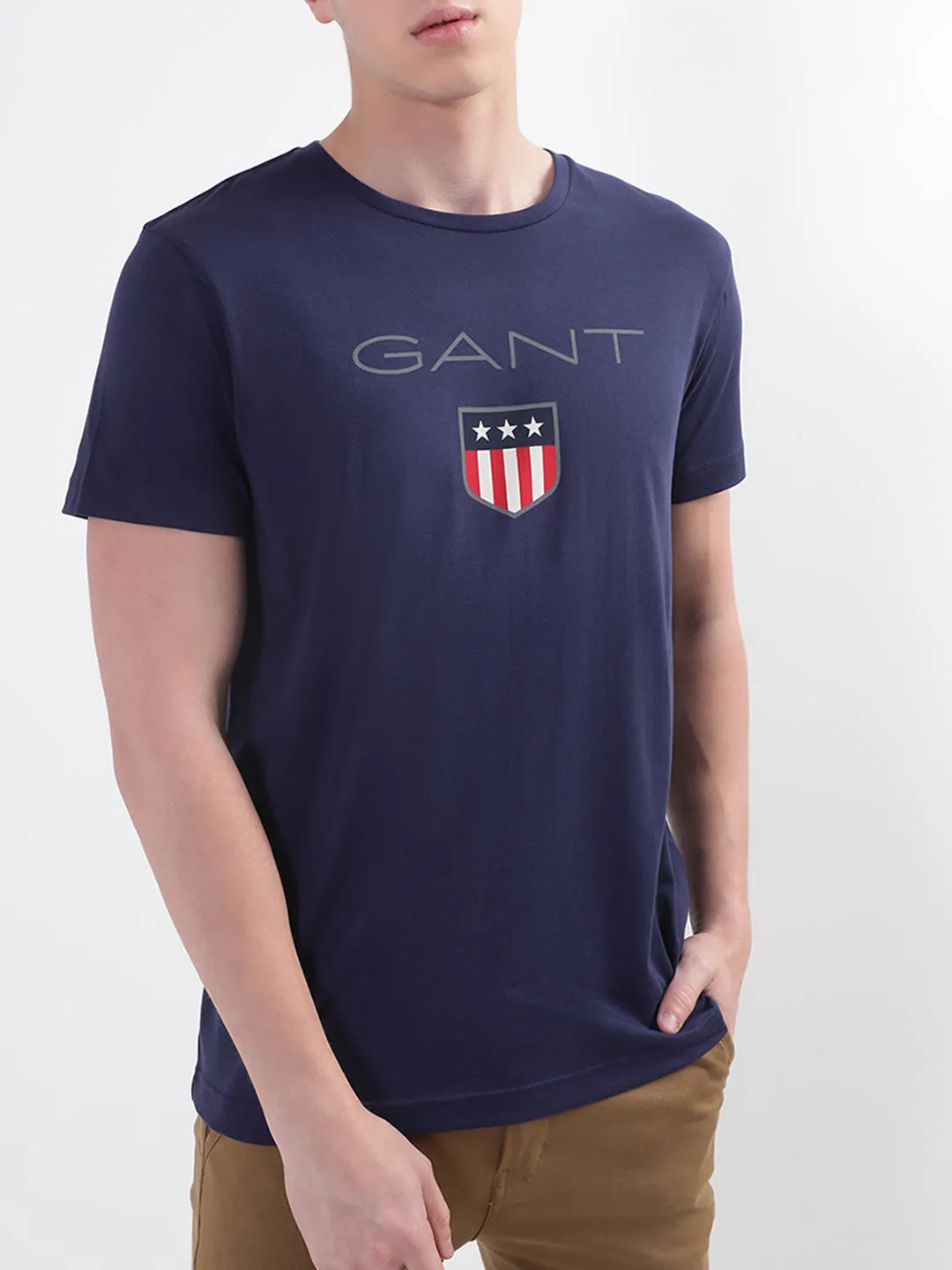 Gant Blue Shield Logo Regular Fit T-Shirt