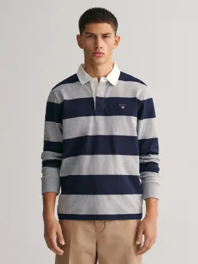 Gant Grey Striped Regular Fit Polo T-Shirt