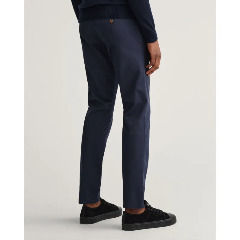 GANT Hallden Slim Fit 100% Organic Cotton Twill Chinos 1500038 - Marine