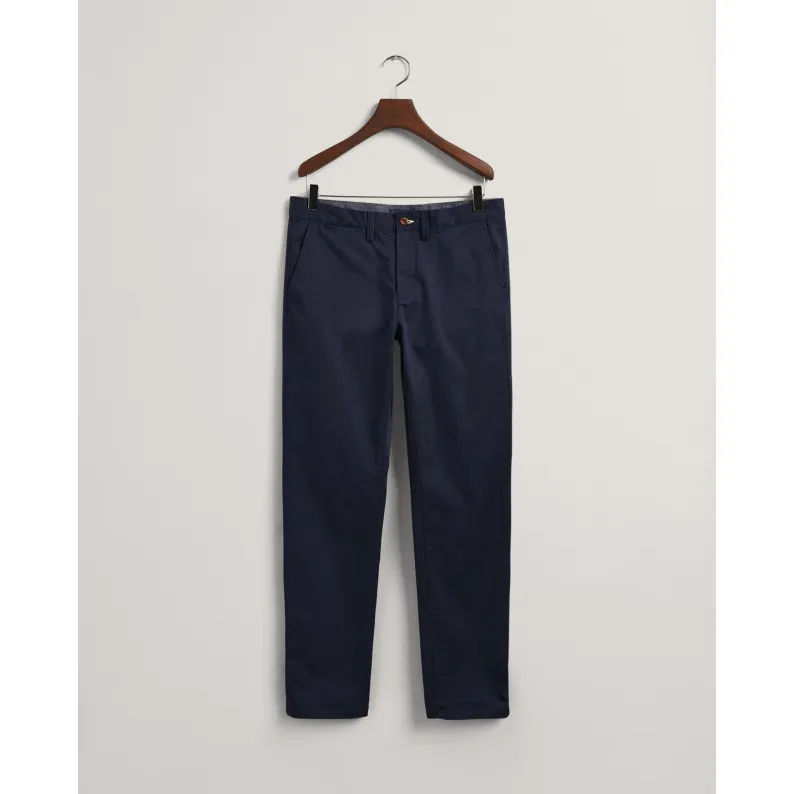 GANT Hallden Slim Fit 100% Organic Cotton Twill Chinos 1500038 - Marine