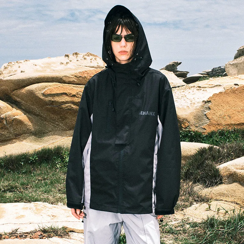 【GENANX2024NEW】3-in-1 waterproof, fleece-resistant, anti-static color patchwork Velcro sleeve jacket