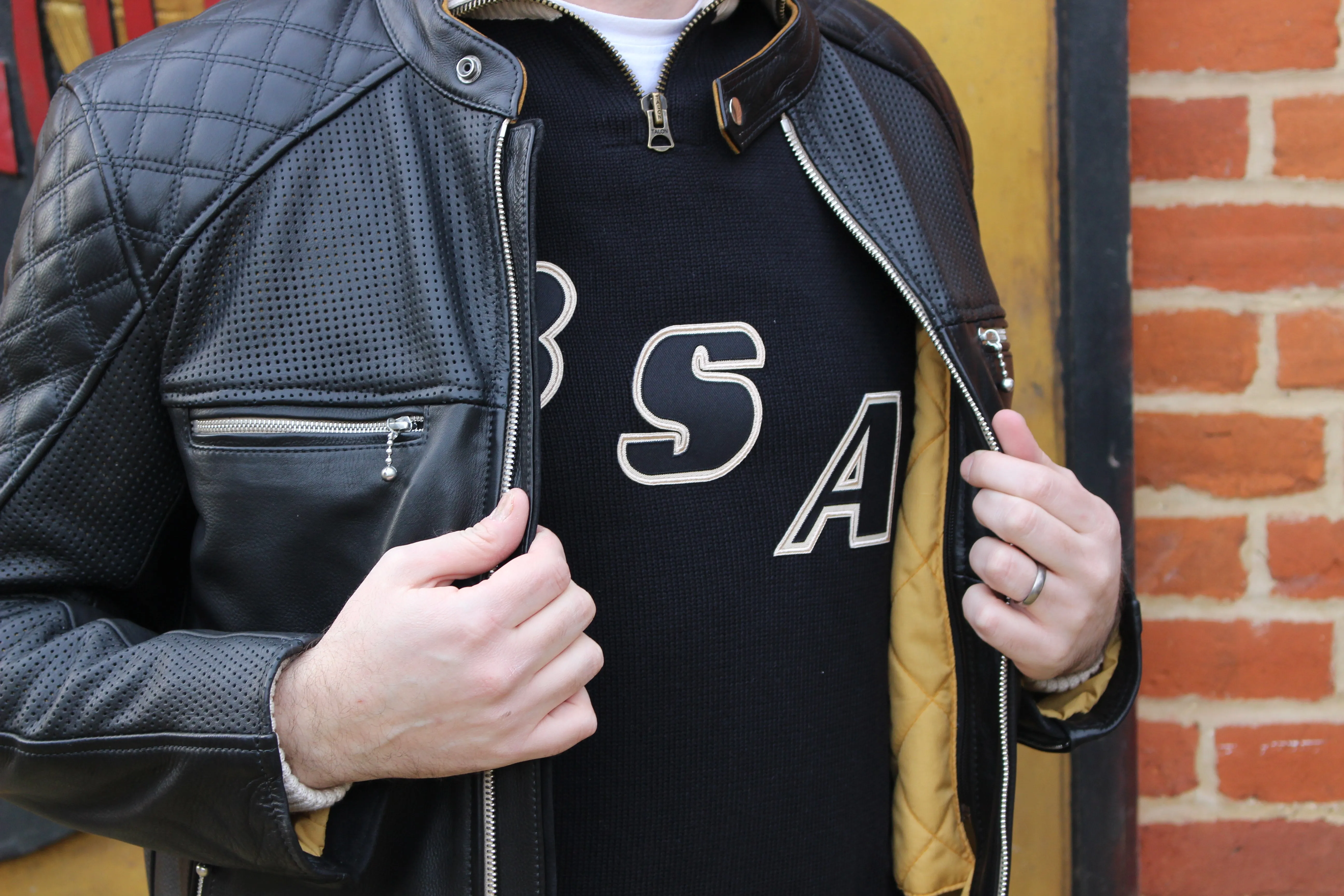 Goldtop X BSA Motorcycle Racing Sweater