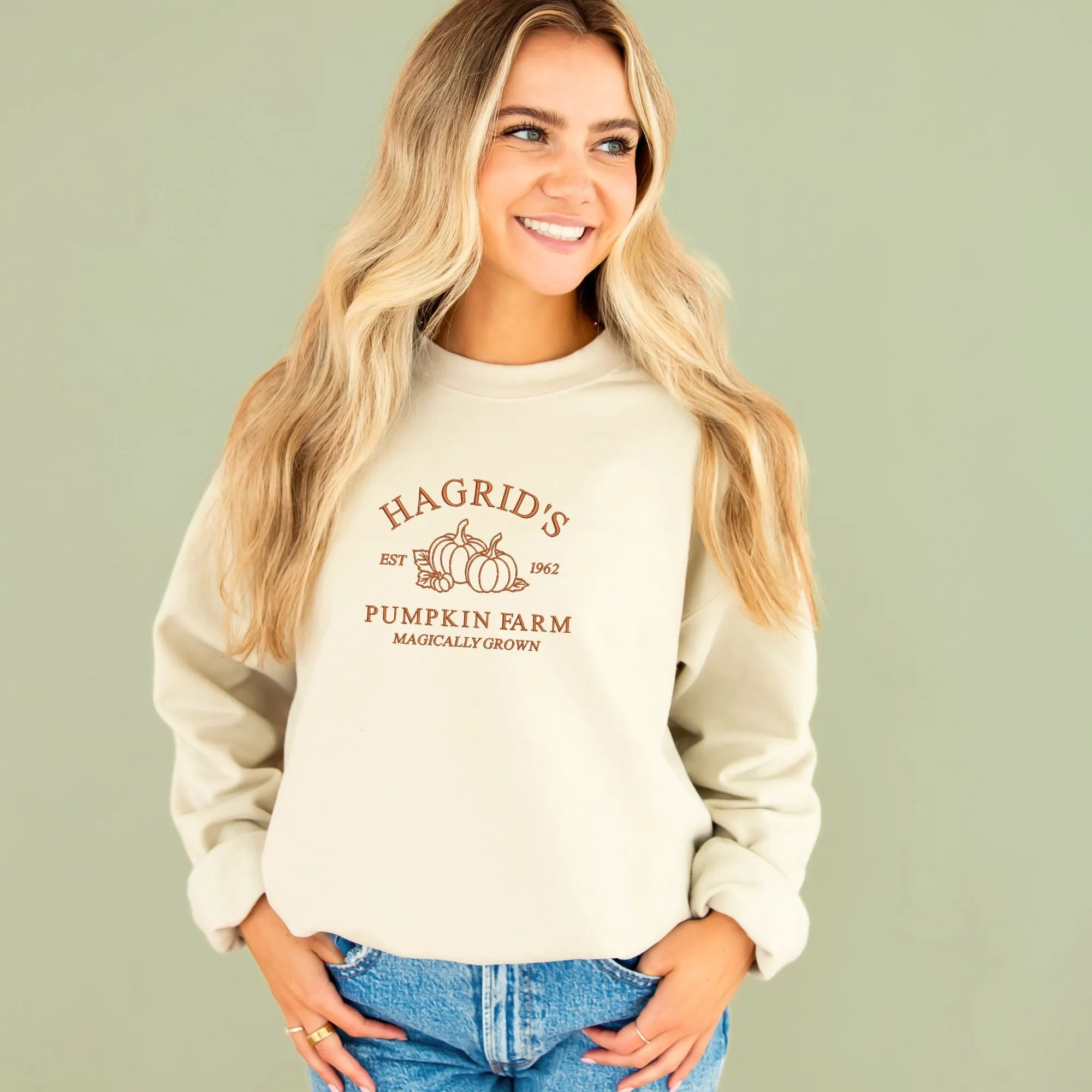 Hagrid's Pumpkin Farm Embroidered Gemma Crewneck Sweatshirt