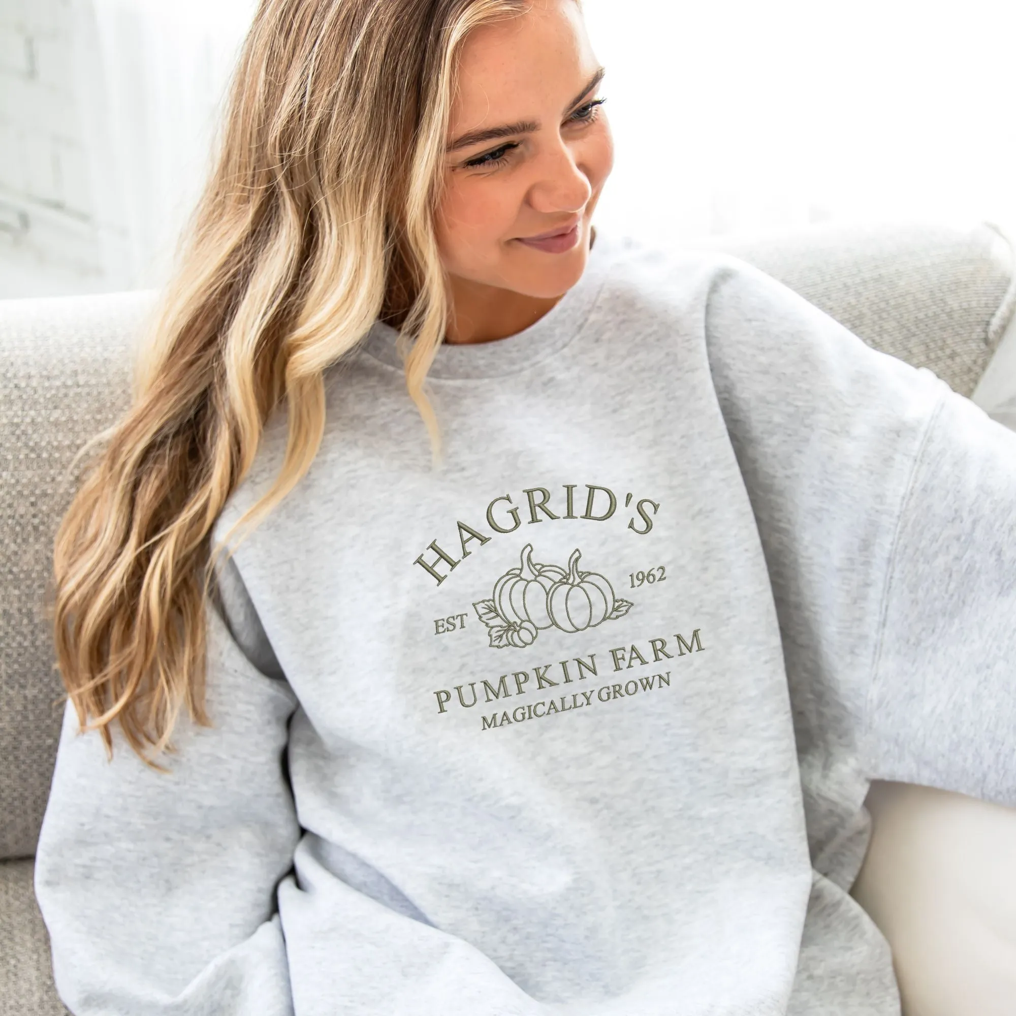 Hagrid's Pumpkin Farm Embroidered Gemma Crewneck Sweatshirt