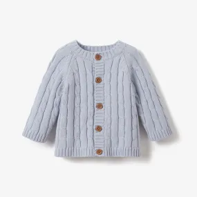 Halogen Blue Cotton Cable Knit Baby Sweater