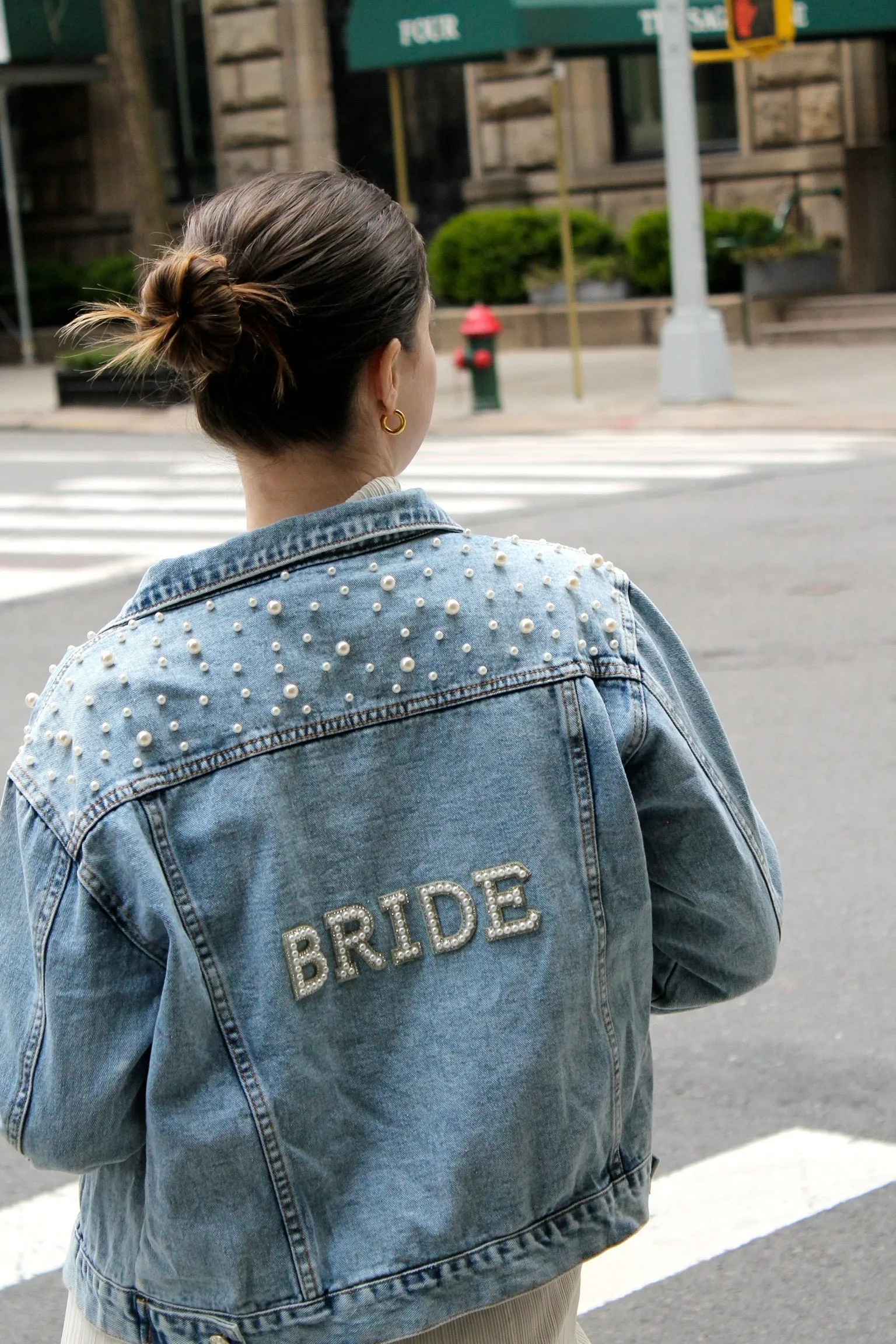 Hannah- Pearl Denim Jacket