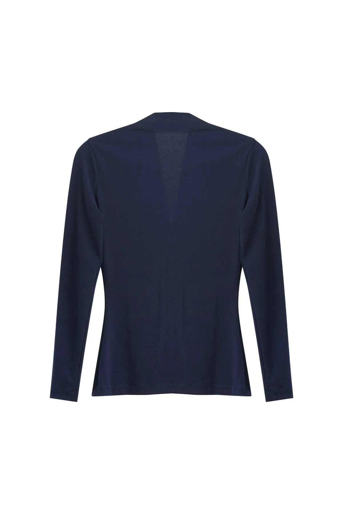 HARPER TOP DARK NAVY HIGH V LONG SLEEVE KNIT