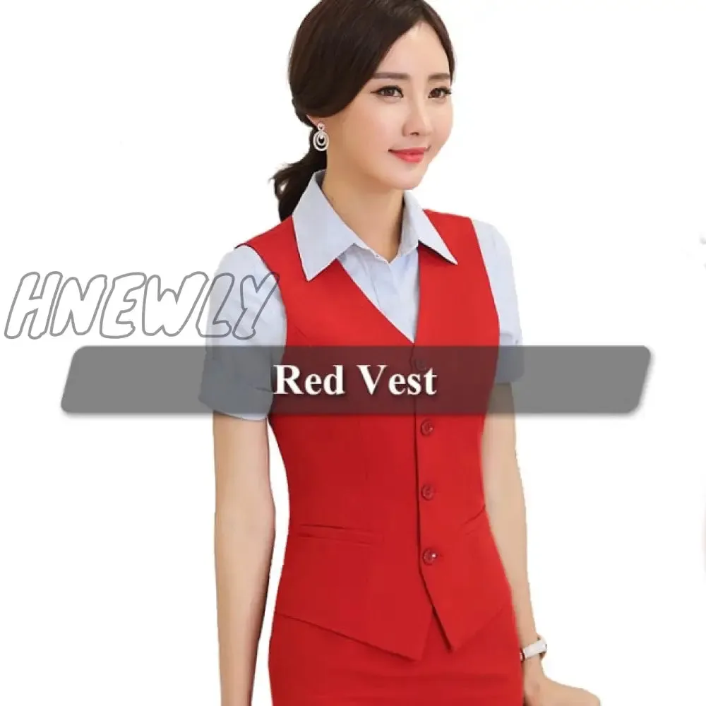 Hnewly Women Elegant OL Waistcoat Vest Gilet V-Neck Business Career Ladies Tops office Formal Work Wear Outerwear Casual Outfits for Women Winter