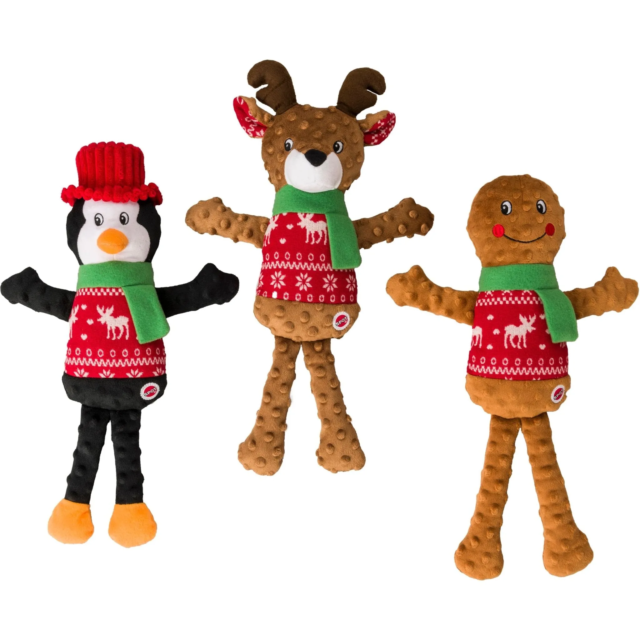 Holiday Sweater Plush Squeak Toy, 17"