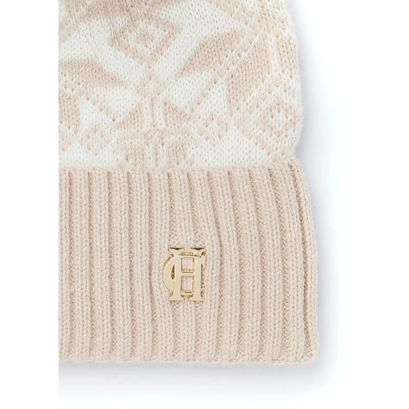 Holland Cooper Beatrice Ladies Bobble Hat - Camel Cream