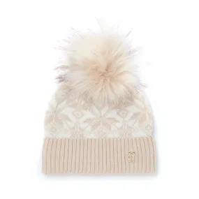 Holland Cooper Beatrice Ladies Bobble Hat - Camel Cream