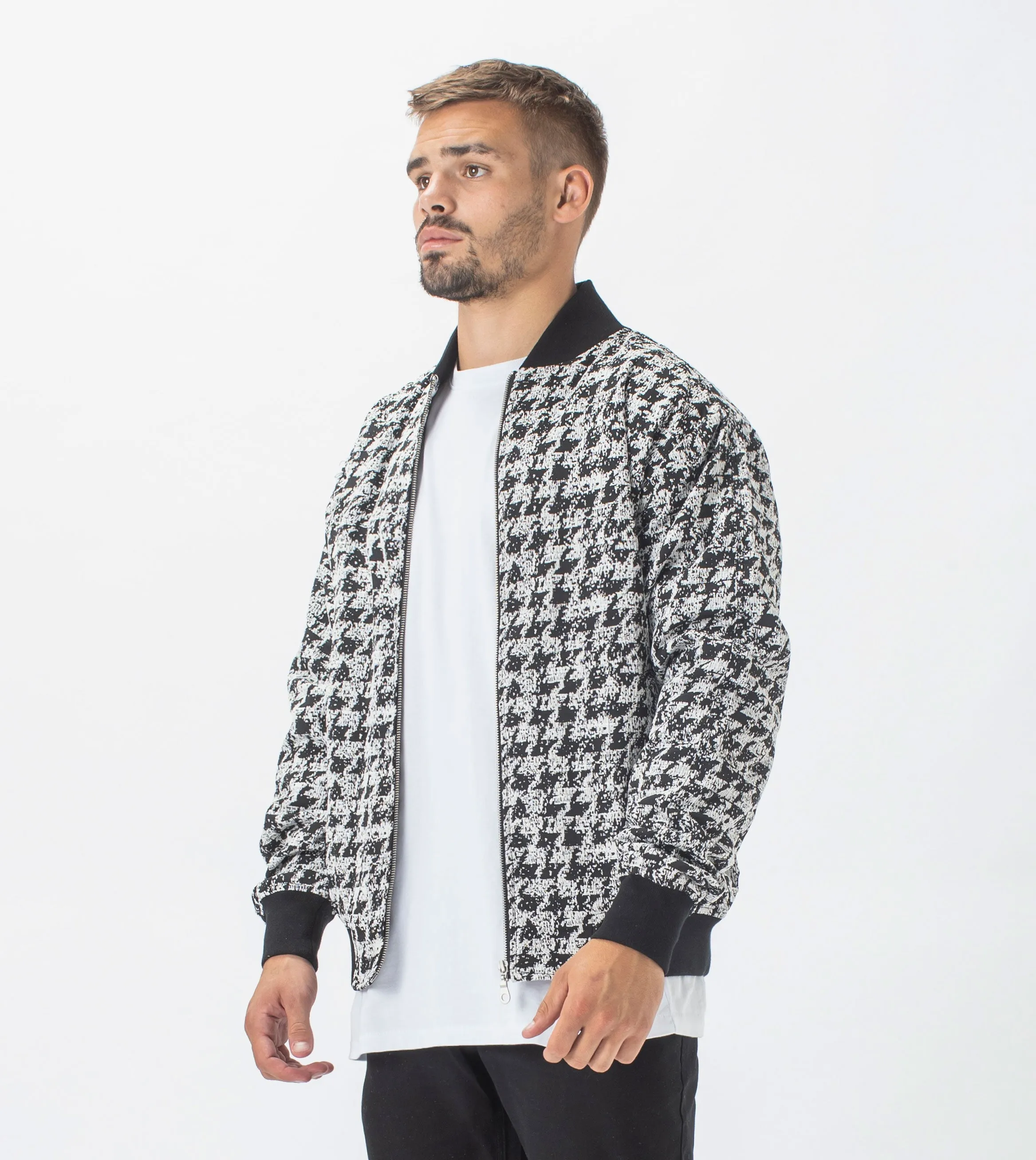 HT Zane Bomber Jacket Black/White