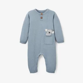 Koala Knit Baby Jumpsuit