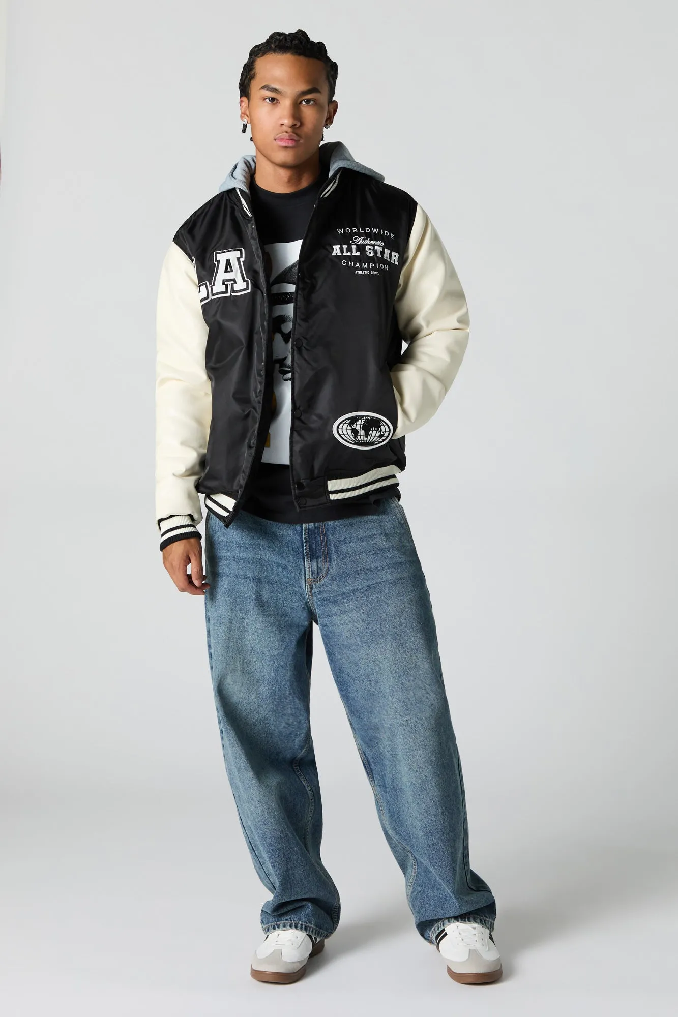 LA Champions Embroidered Varsity Jacket