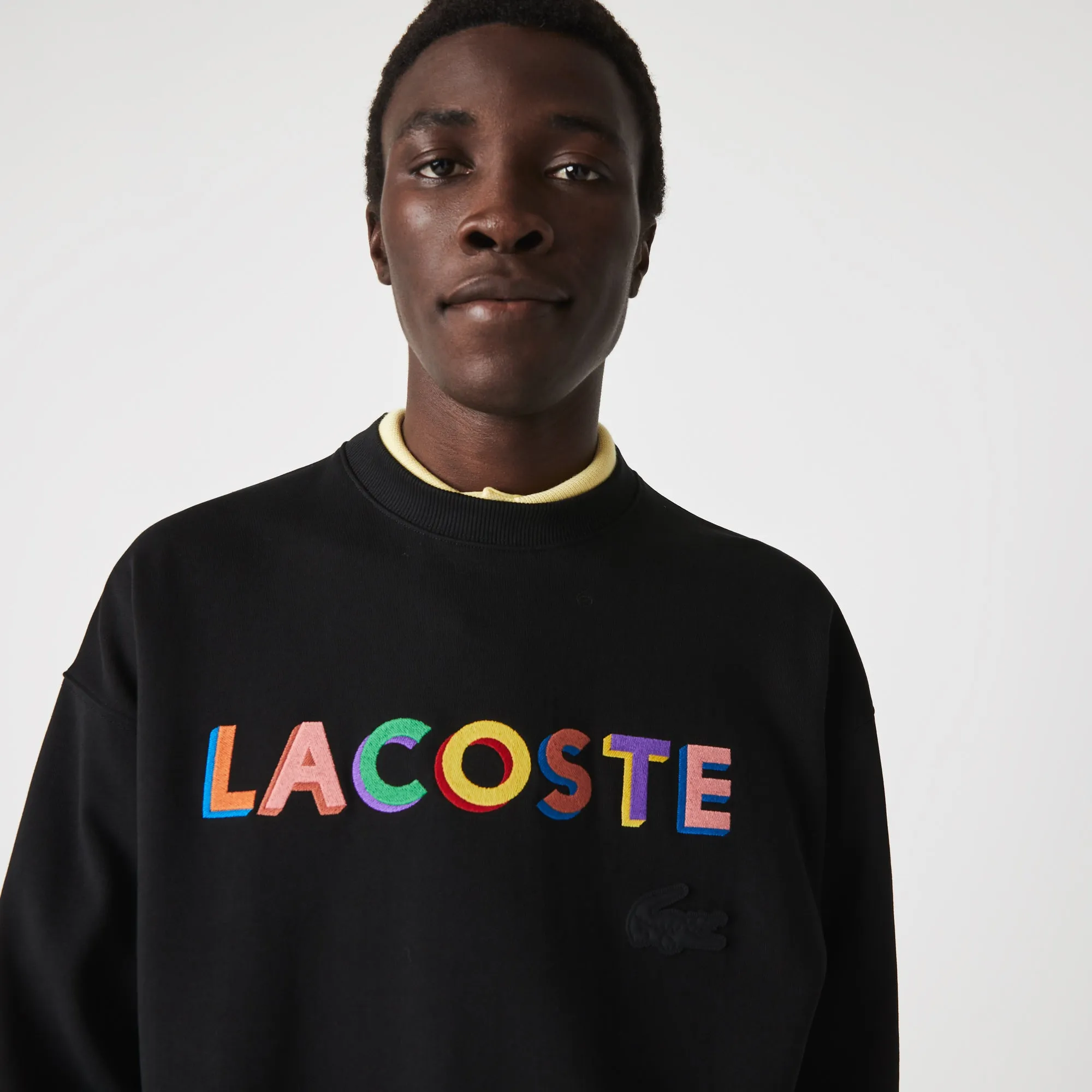 Lacoste Men's LIVE Loose Fit Embroidered Fleece Sweatshirt