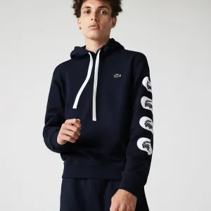 Lacoste Men’s Print Sleeve Fleece Hoodie