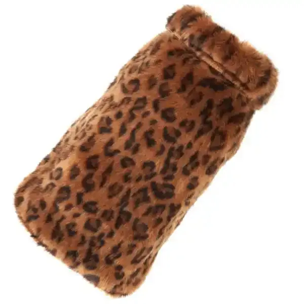 Leopard Faux Fur Dog Coat