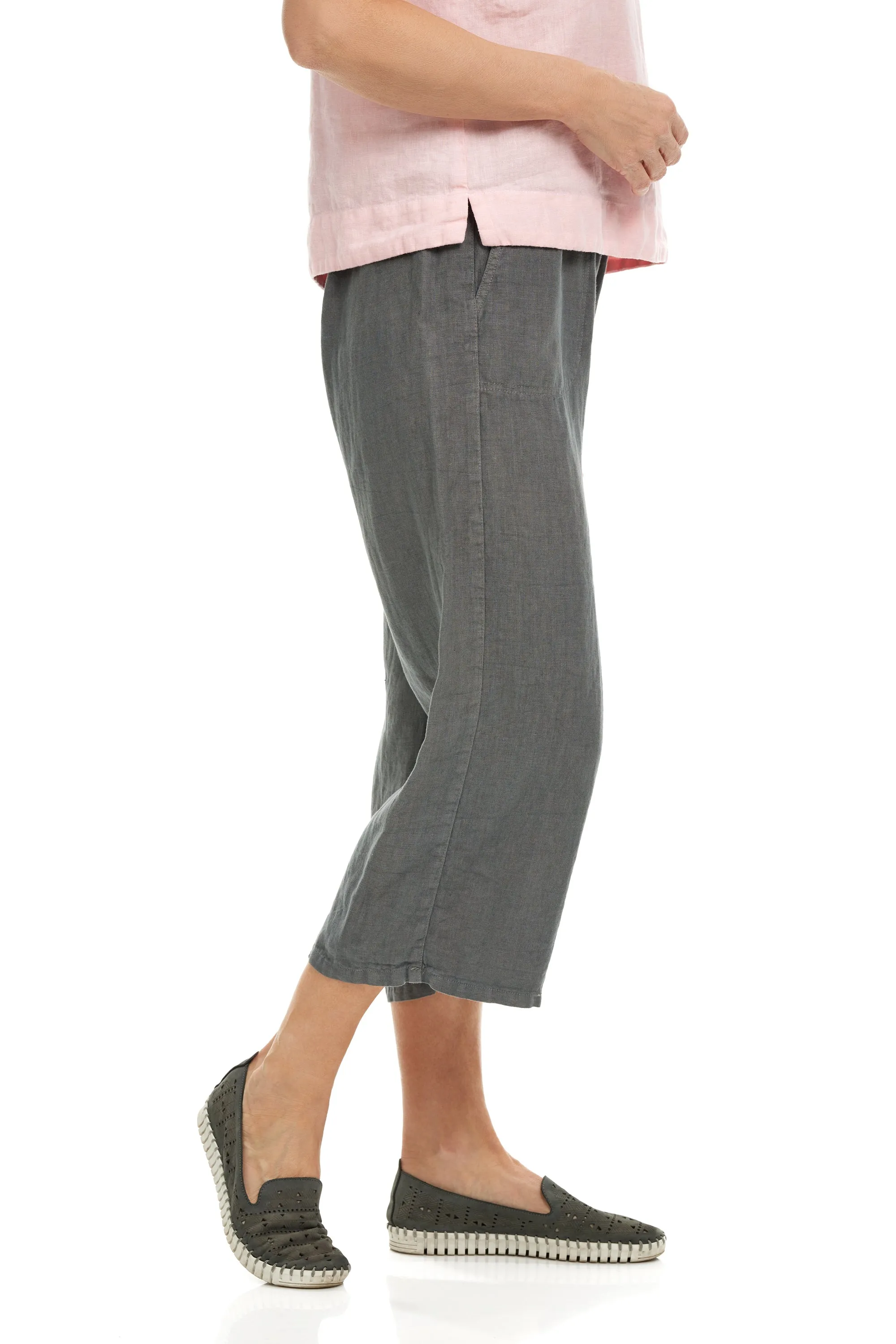 Linen Easy Crop Pant