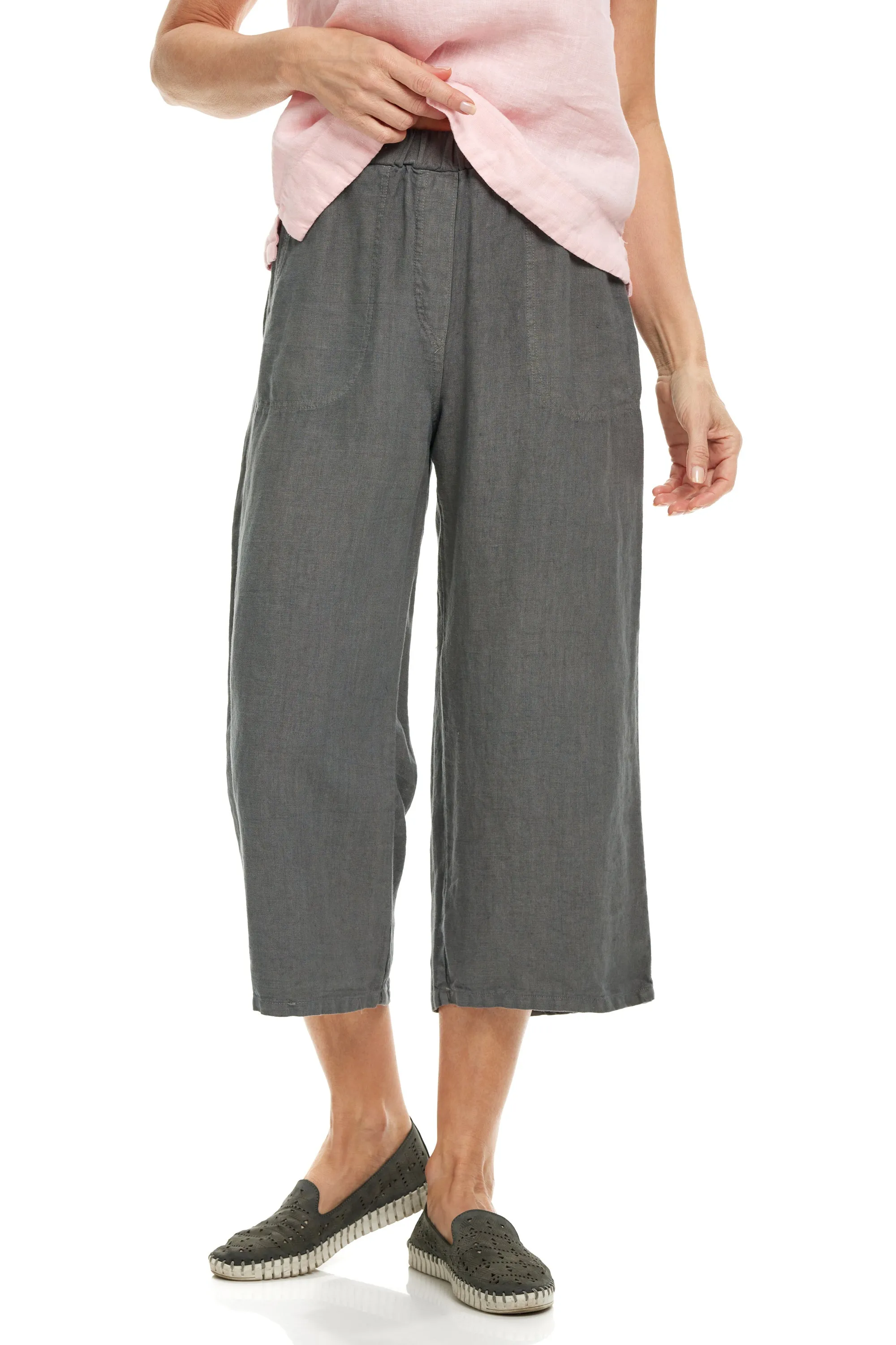 Linen Easy Crop Pant