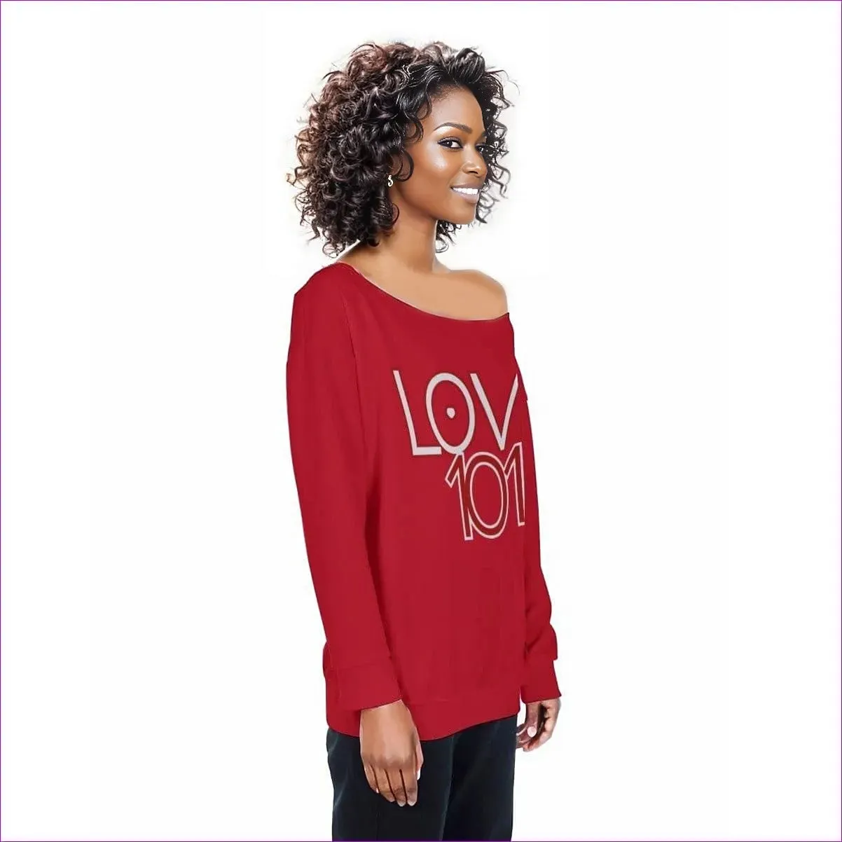 Love 101 Womens Off Shoulder Sweatshirt