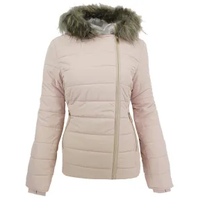 Maralyn & Me Juniors' Asymmetrical Zip Puffer Jacket