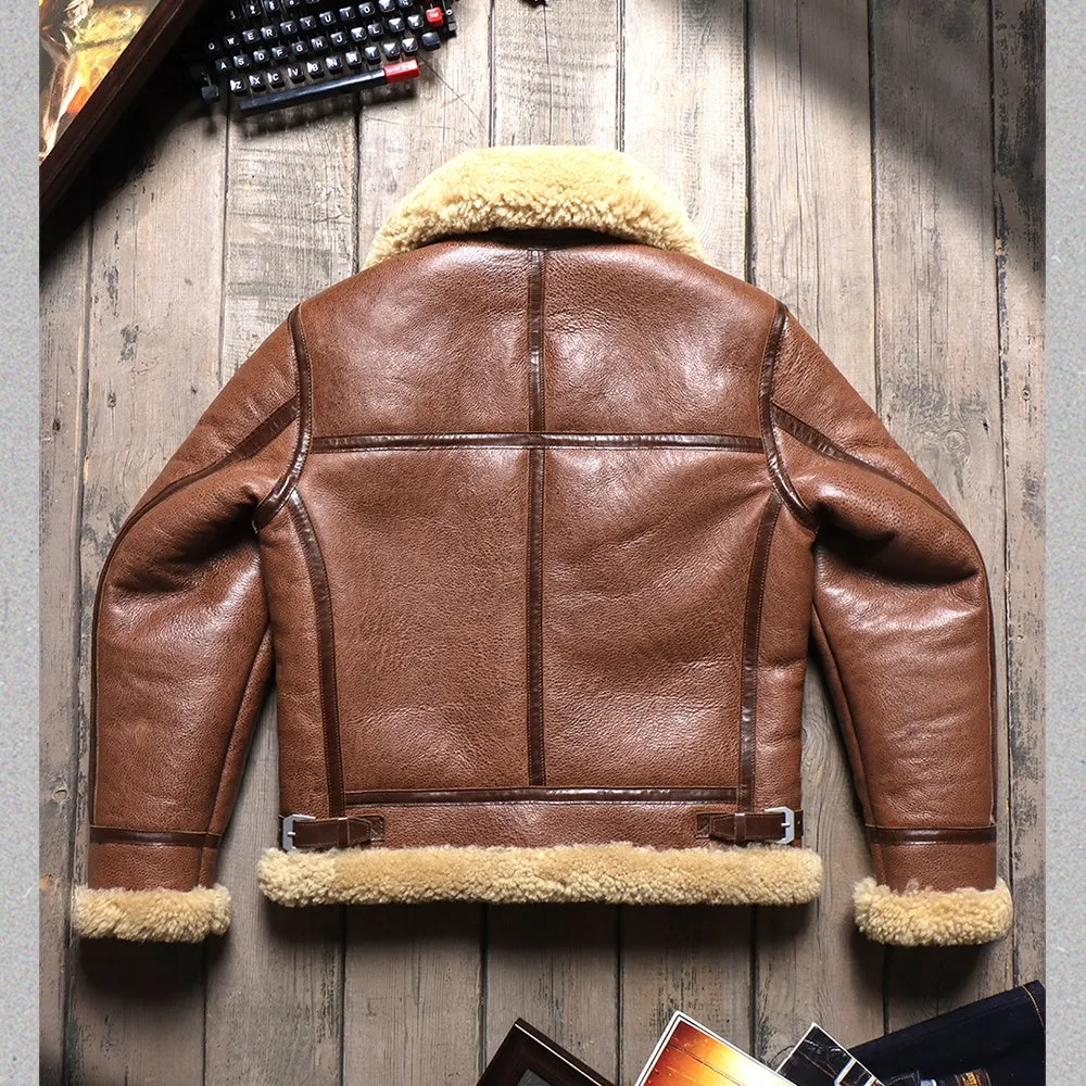 Men's B3 Bomber Shearling Coat Brown