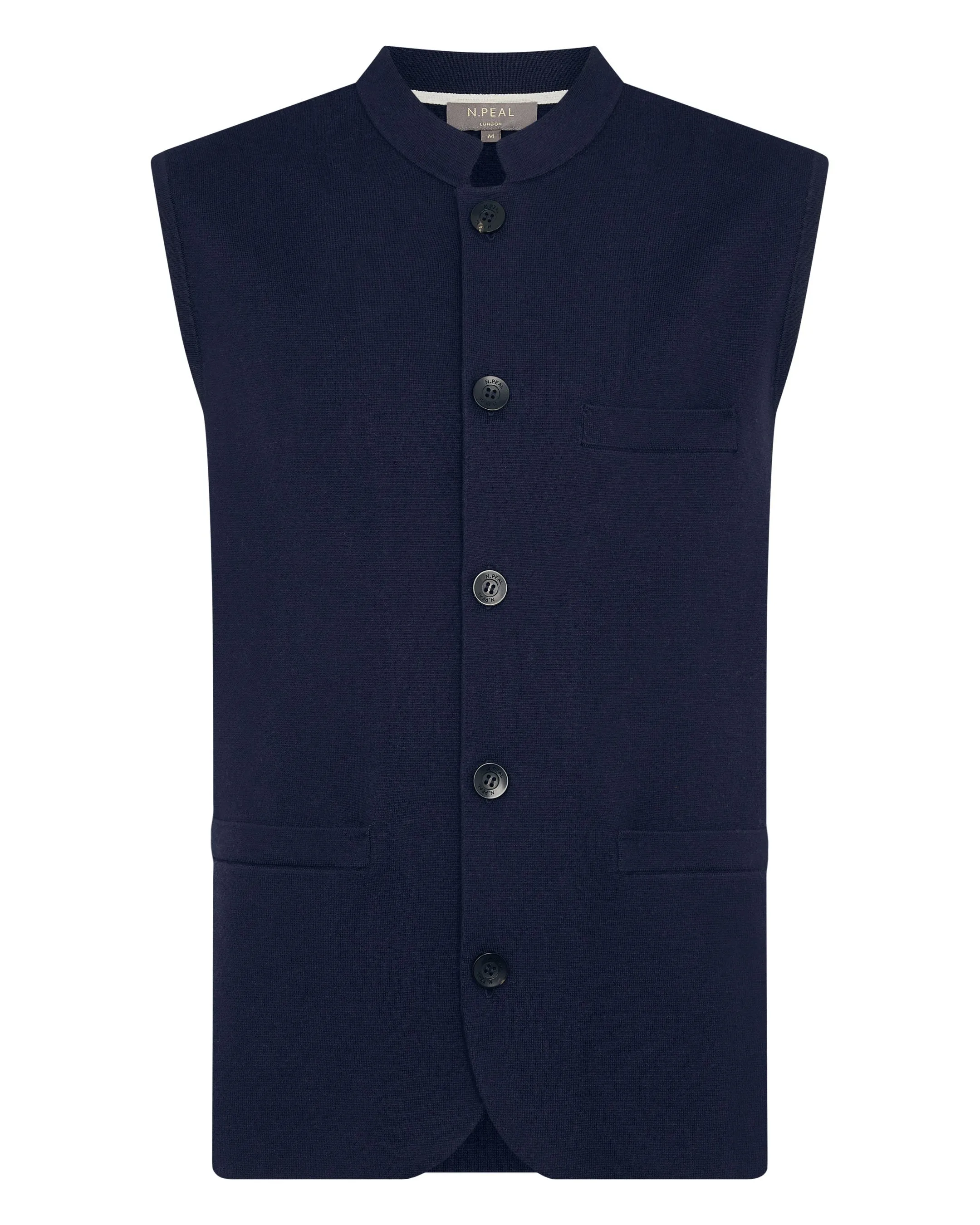 Men's Penzance Cotton Cashmere Gilet Navy Blue